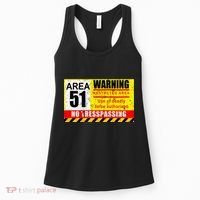 Restricted Area 51 No Trespassing Funny Women's Tank Top thumb 0