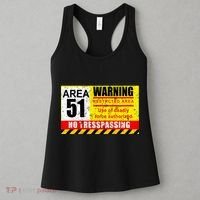 Restricted Area 51 No Trespassing Funny Women's Tank Top thumb 3