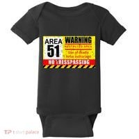 Restricted Area 51 No Trespassing Funny Baby Bodysuit thumb 0