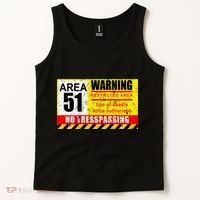 Restricted Area 51 No Trespassing Funny Tank Top thumb 2