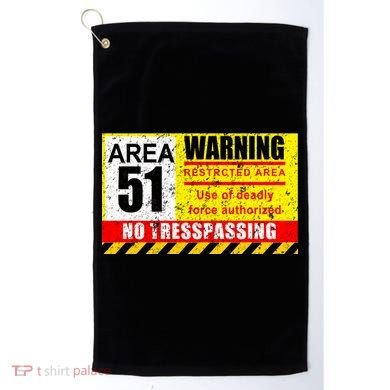 Restricted Area 51 No Trespassing Funny Golf Towel