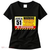 Restricted Area 51 No Trespassing Funny Women's T-Shirt thumb 0