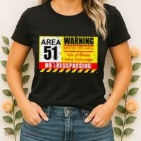 Restricted Area 51 No Trespassing Funny Women's T-Shirt thumb 2