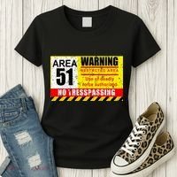 Restricted Area 51 No Trespassing Funny Women's T-Shirt thumb 3