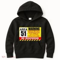 Restricted Area 51 No Trespassing Funny Kids Hoodie thumb 0