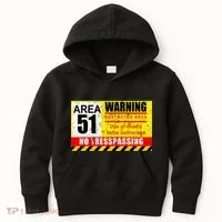 Restricted Area 51 No Trespassing Funny Kids Hoodie thumb 0