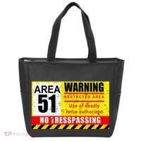 Restricted Area 51 No Trespassing Funny Tote Bag thumb 0