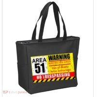 Restricted Area 51 No Trespassing Funny Tote Bag thumb 2