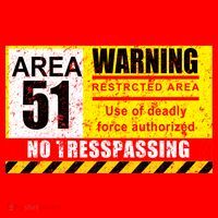 Restricted Area 51 No Trespassing Funny Santa Hat thumb 1