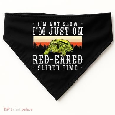 Red Eared Turtle Red Eared Funny Red Eared Slider Turtle USA-Made Doggie Bandana