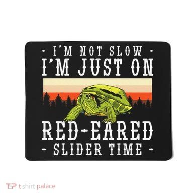 Red Eared Turtle Red Eared Funny Red Eared Slider Turtle Mousepad