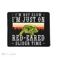 Red Eared Turtle Red Eared Funny Red Eared Slider Turtle Mousepad thumb 0