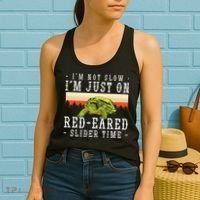 Red Eared Turtle Red Eared Funny Red Eared Slider Turtle Women's Tank Top thumb 2