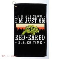 Red Eared Turtle Red Eared Funny Red Eared Slider Turtle Golf Towel thumb 0