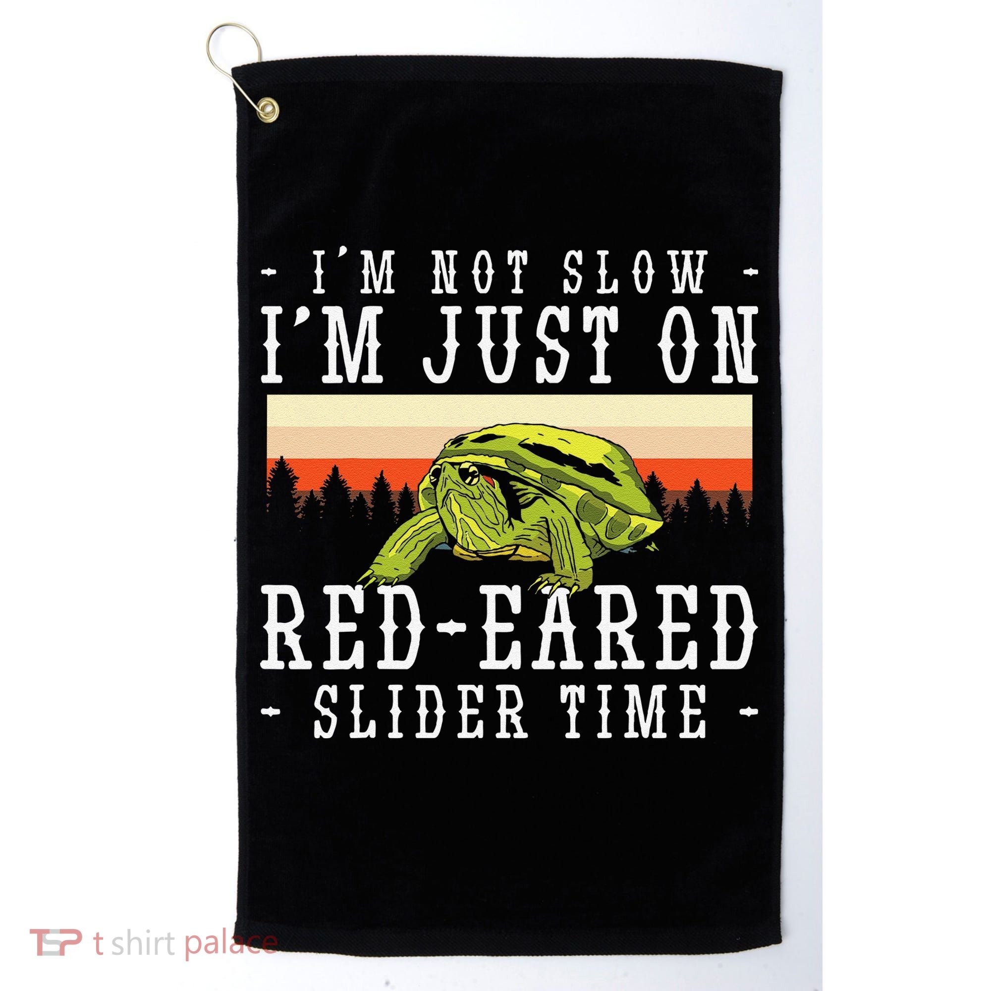 Red Eared Turtle Red Eared Funny Red Eared Slider Turtle Golf Towel