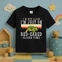 Red Eared Turtle Red Eared Funny Red Eared Slider Turtle Toddler T-Shirt thumb 3
