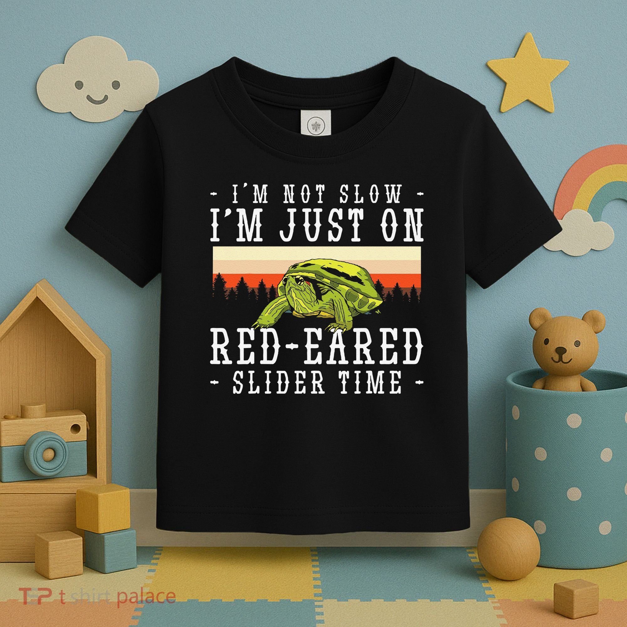 Red Eared Turtle Red Eared Funny Red Eared Slider Turtle Toddler T-Shirt