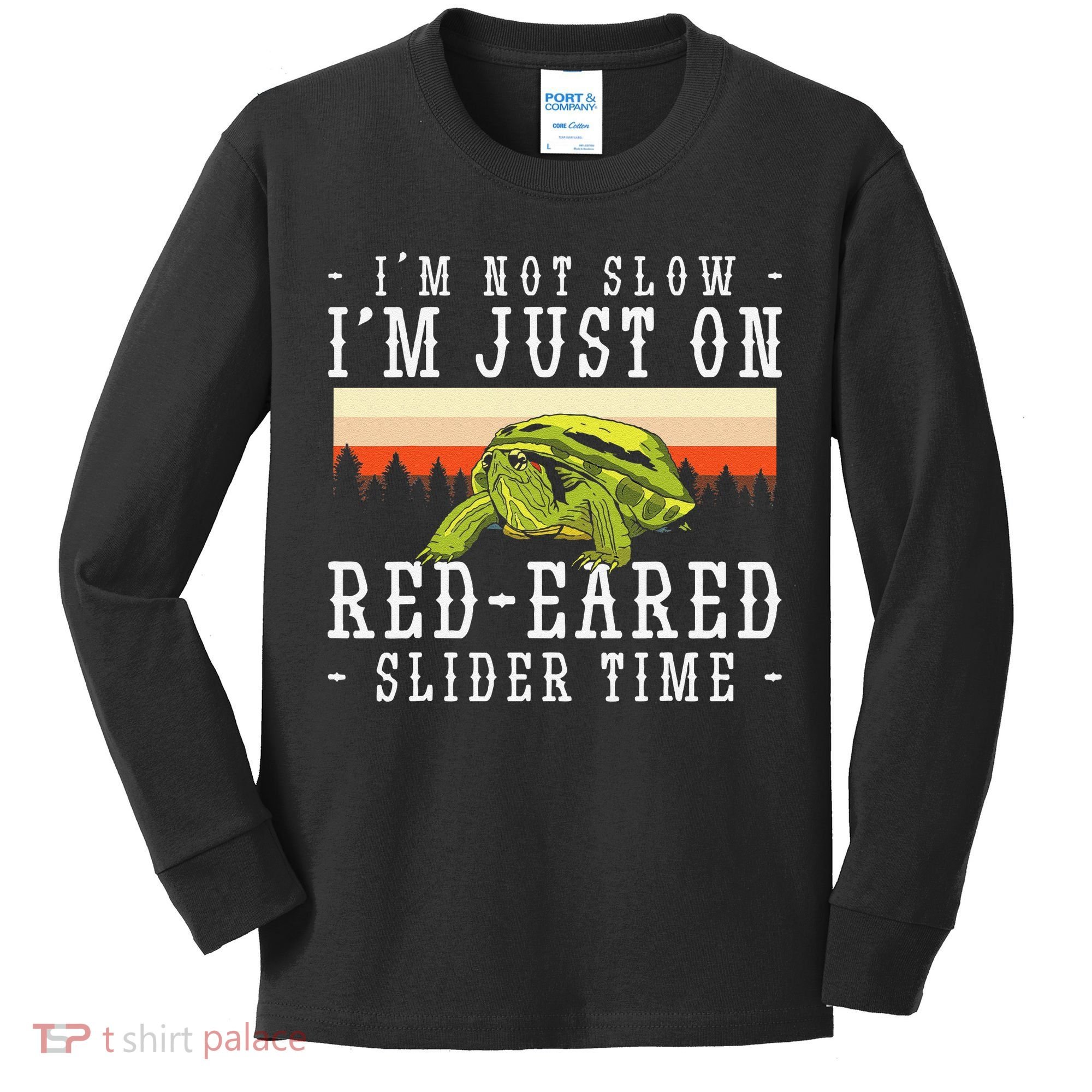 Red Eared Turtle Red Eared Funny Red Eared Slider Turtle Kids Long Sleeve Shirt