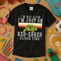 Red Eared Turtle Red Eared Funny Red Eared Slider Turtle Kids T-Shirt thumb 3