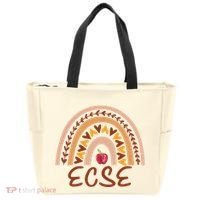 Rainbow Ecse Team Back To School Appreciation Fall Tote Bag thumb 0