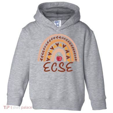 Rainbow Ecse Team Back To School Appreciation Fall Toddler Hoodie