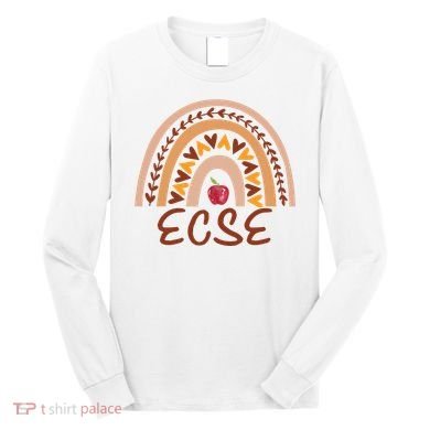 Rainbow Ecse Team Back To School Appreciation Fall Long Sleeve Shirt