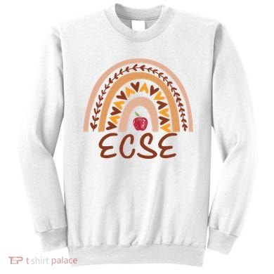 Rainbow Ecse Team Back To School Appreciation Fall Sweatshirt