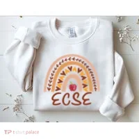 Rainbow Ecse Team Back To School Appreciation Fall Sweatshirt thumb 2