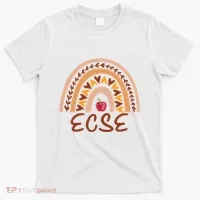 Rainbow Ecse Team Back To School Appreciation Fall T-Shirt thumb 0