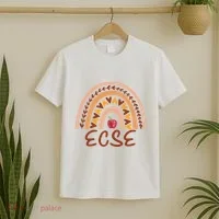 Rainbow Ecse Team Back To School Appreciation Fall T-Shirt thumb 2