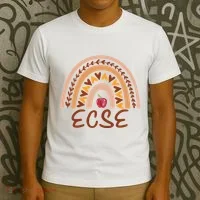 Rainbow Ecse Team Back To School Appreciation Fall T-Shirt thumb 3