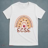 Rainbow Ecse Team Back To School Appreciation Fall T-Shirt thumb 5