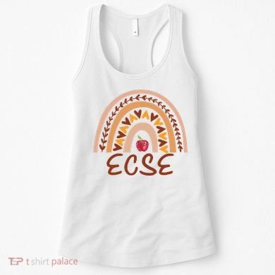 Rainbow Ecse Team Back To School Appreciation Fall Women's Tank Top