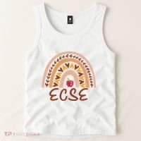 Rainbow Ecse Team Back To School Appreciation Fall Tank Top thumb 2