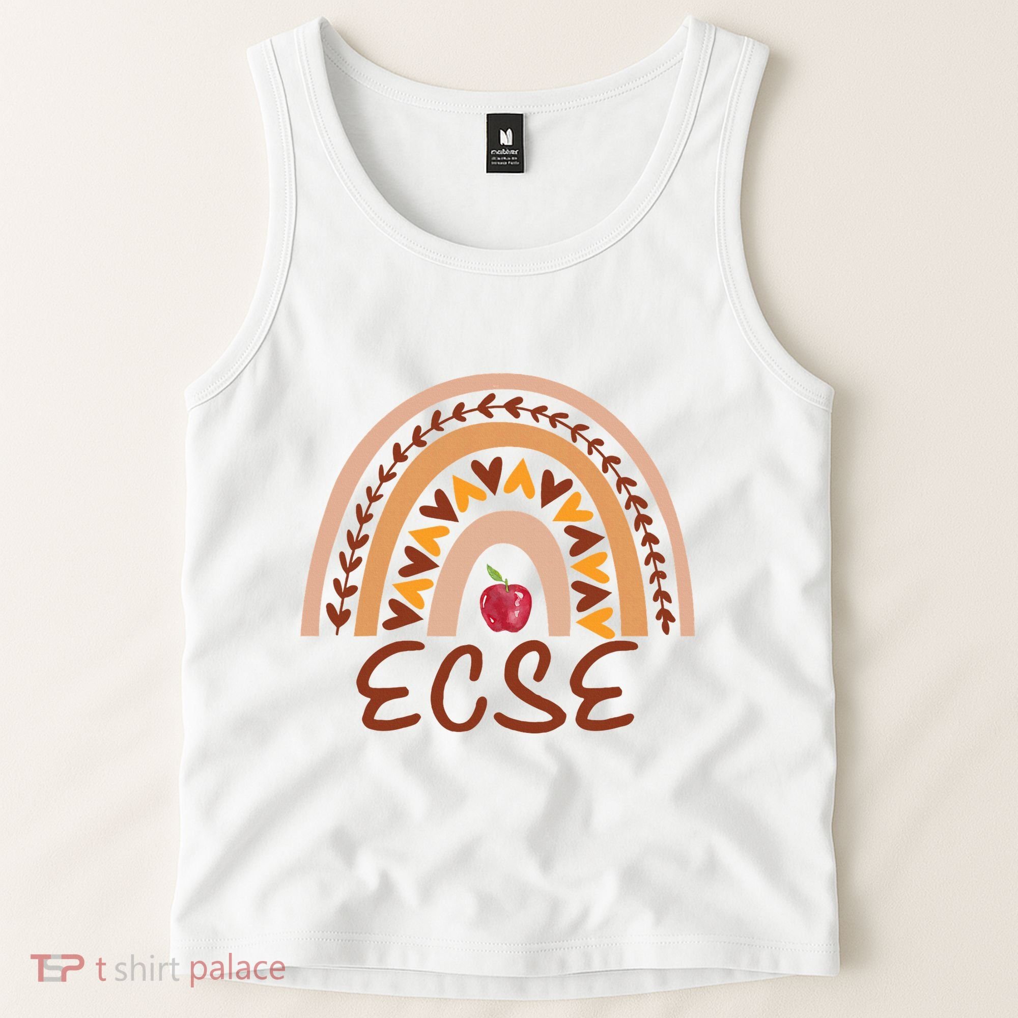 Rainbow Ecse Team Back To School Appreciation Fall Tank Top