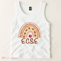 Rainbow Ecse Team Back To School Appreciation Fall Tank Top thumb 2