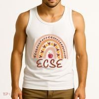 Rainbow Ecse Team Back To School Appreciation Fall Tank Top thumb 3