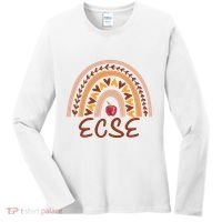 Rainbow Ecse Team Back To School Appreciation Fall Women's Long Sleeve Shirt thumb 0