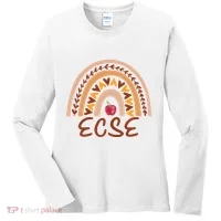 Rainbow Ecse Team Back To School Appreciation Fall Women's Long Sleeve Shirt thumb 0