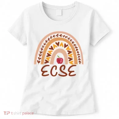 Rainbow Ecse Team Back To School Appreciation Fall Women's T-Shirt