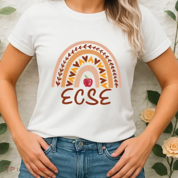 Rainbow Ecse Team Back To School Appreciation Fall Women's T-Shirt