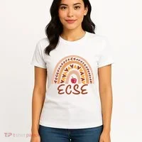 Rainbow Ecse Team Back To School Appreciation Fall Women's T-Shirt thumb 4