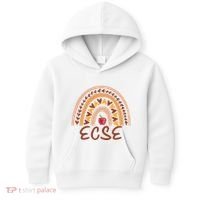Rainbow Ecse Team Back To School Appreciation Fall Kids Hoodie thumb 0