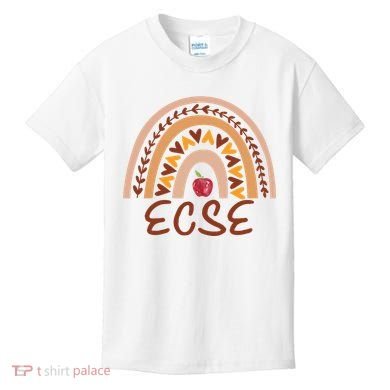 Rainbow Ecse Team Back To School Appreciation Fall Kids T-Shirt