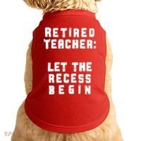 Retied Teacher Let The Recess Begin Doggie Tank thumb 0