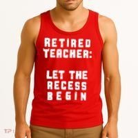 Retied Teacher Let The Recess Begin Tank Top thumb 3