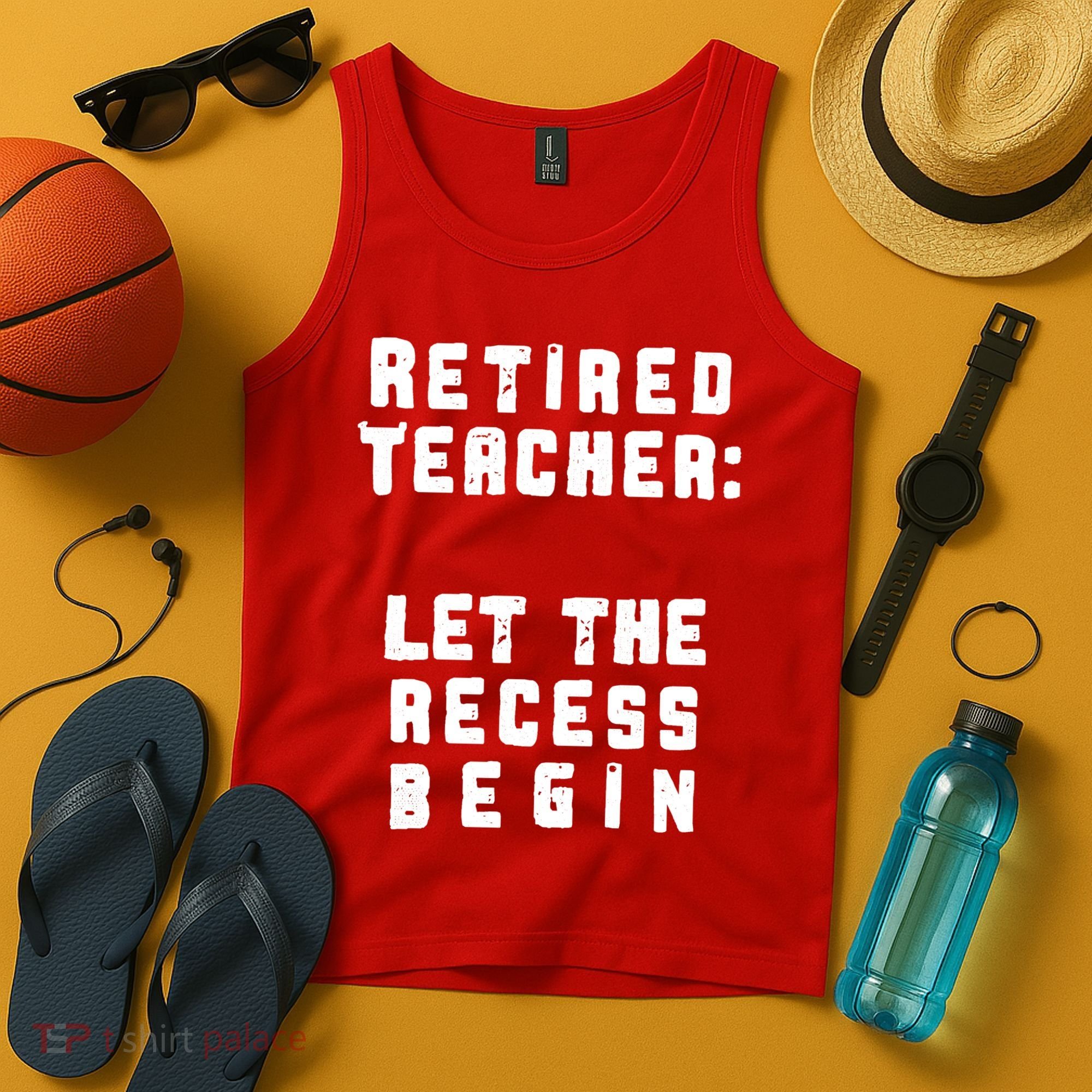 Retied Teacher Let The Recess Begin Tank Top