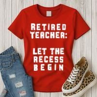 Retied Teacher Let The Recess Begin Women's T-Shirt thumb 3