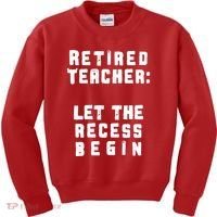 Retied Teacher Let The Recess Begin Kids Sweatshirt thumb 0