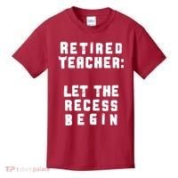 Retied Teacher Let The Recess Begin Kids T-Shirt thumb 0